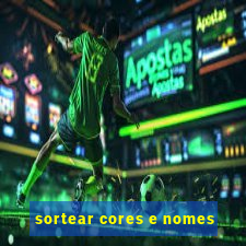 sortear cores e nomes